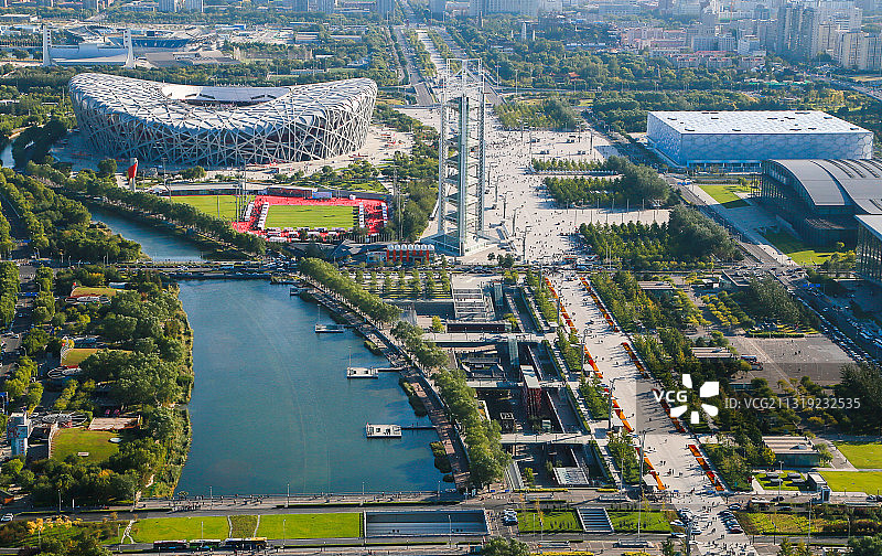 俯瞰北京奥林匹克公园图片素材