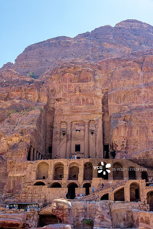 亚洲约旦佩特拉古城迹址国王陵墓图片素材