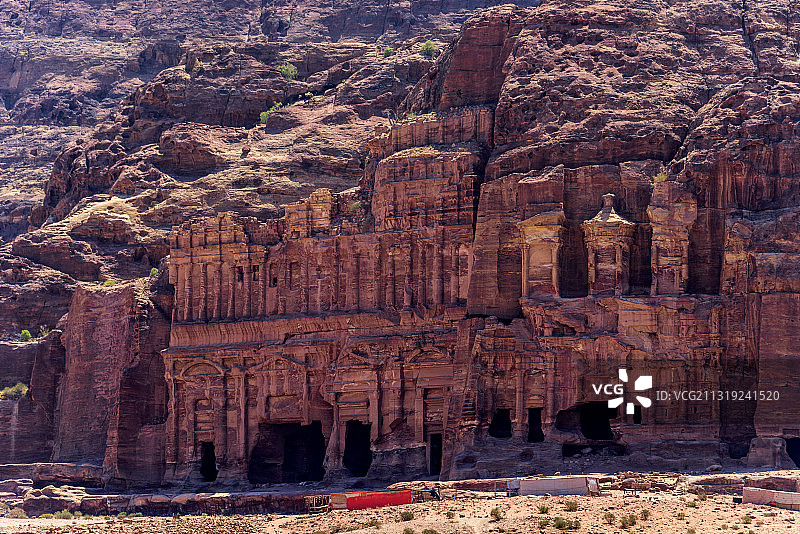 亚洲约旦佩特拉古城迹址国王陵墓图片素材