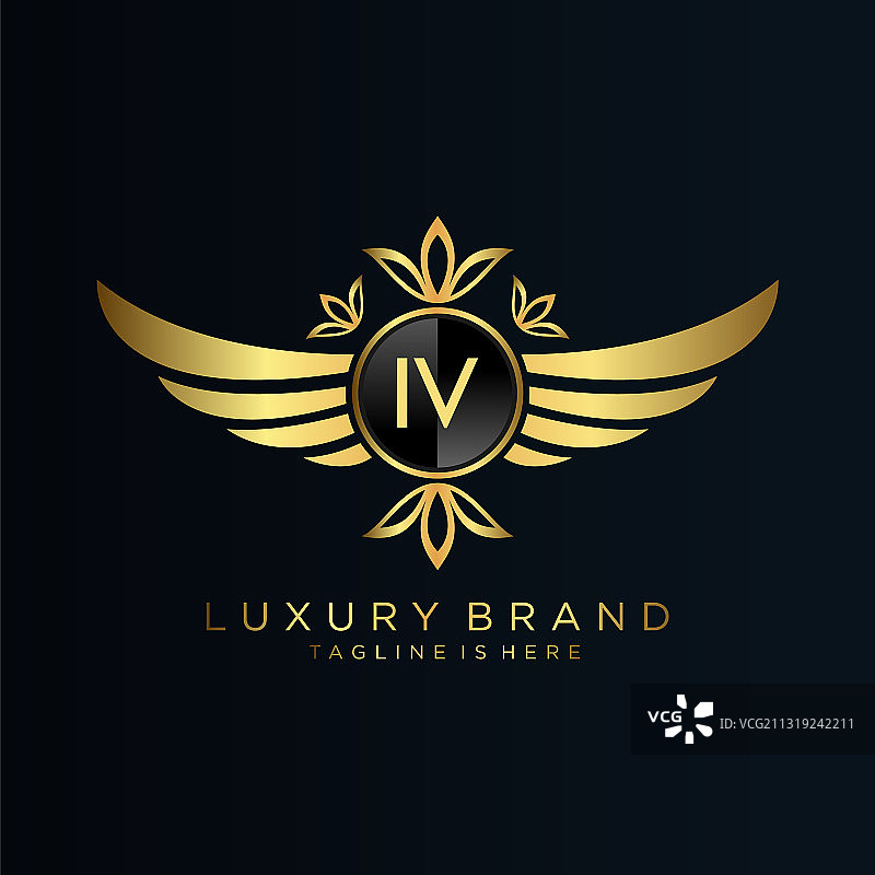 iv字母皇家优雅模板图片素材