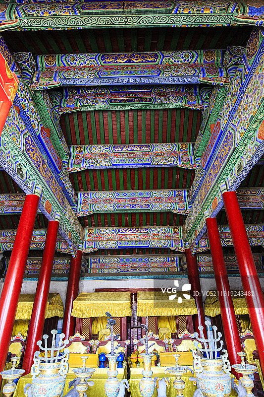 辽宁省抚顺市清永陵启运殿内景图片素材