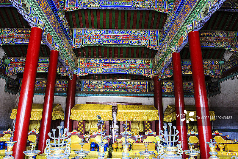 辽宁省抚顺市清永陵启运殿内景图片素材
