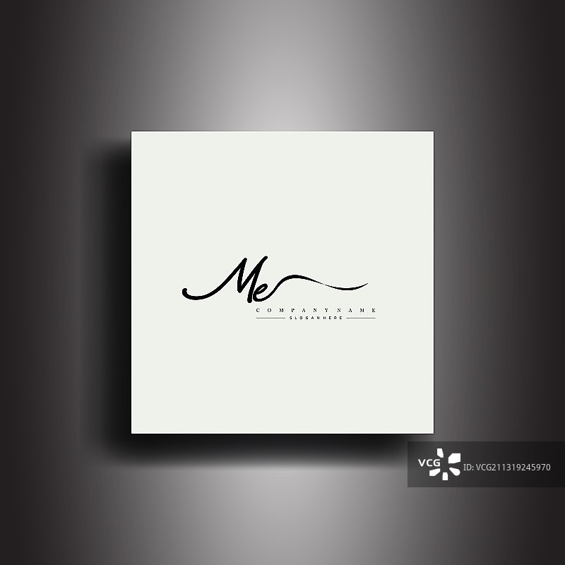 我的签名风格字母组合书法图片素材