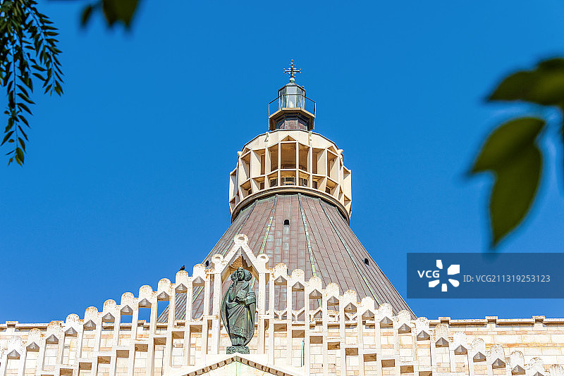 亚洲以色列拿撒勒天使报喜堂建筑局部图片素材