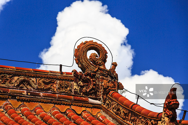 辽宁省抚顺市清永陵鸱吻图片素材