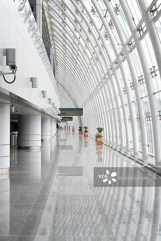 广州天河机场过道图片素材