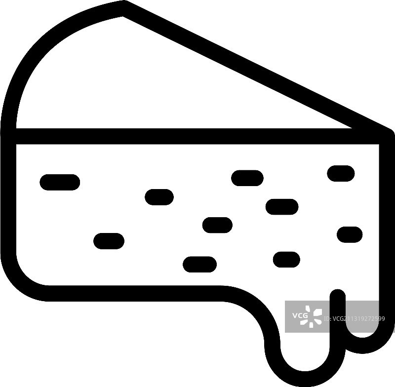 融化奶酪轮廓图标图片素材