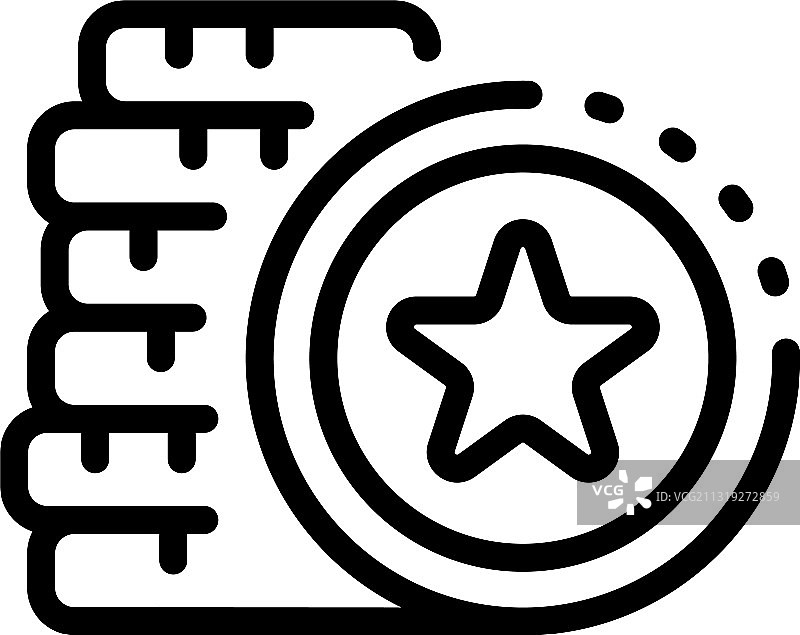 赌场硬币轮廓图标图片素材