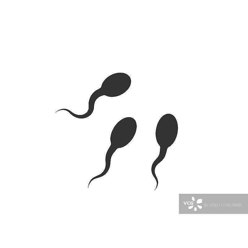 白色背景上的精子细胞图标图片素材