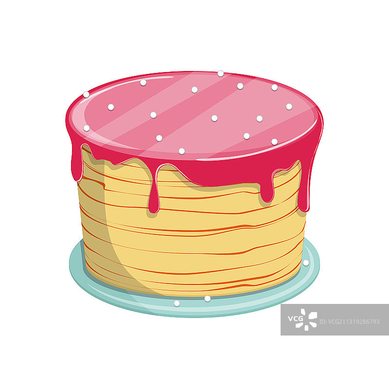 生日甜饼蛋糕与糖霜图片素材