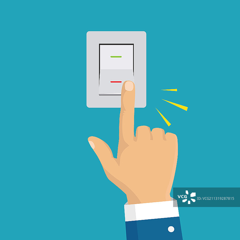 2.5D手拨动灯开关图标图片素材