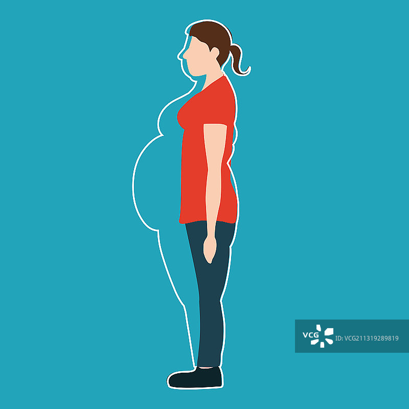 身材肥胖的瘦弱女子图片素材