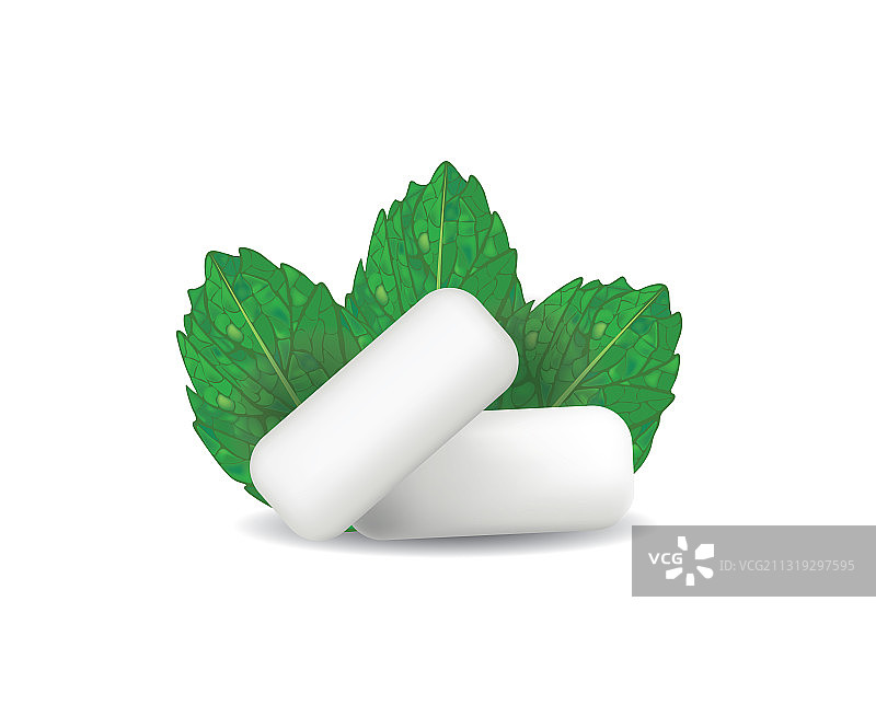 白色薄荷口香糖图片素材