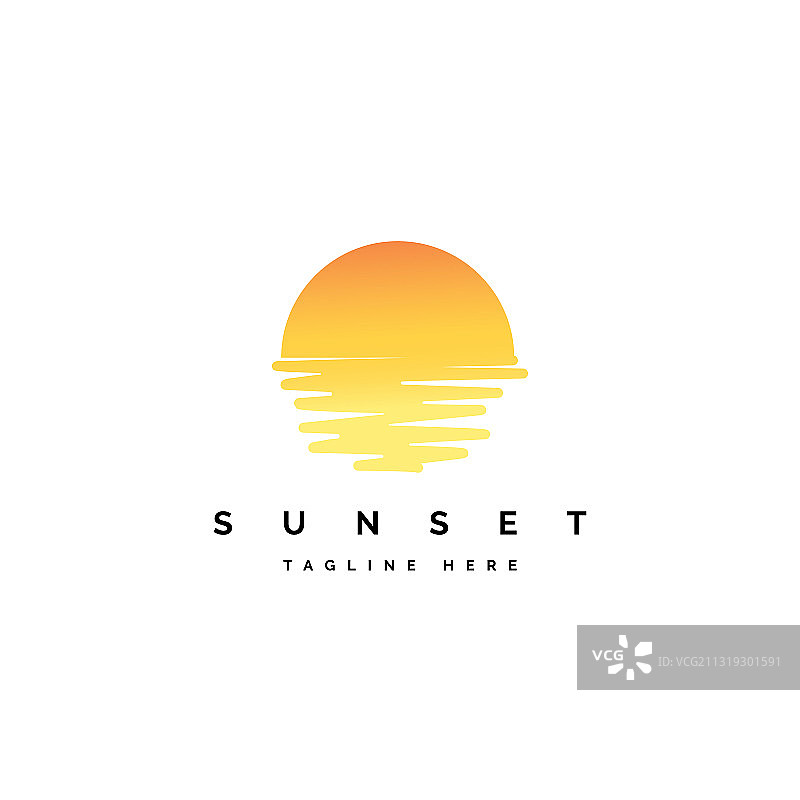 日落Logo设计模板图片素材