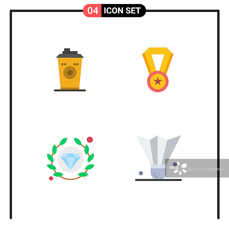 扁平风格图标包：咖啡图片素材