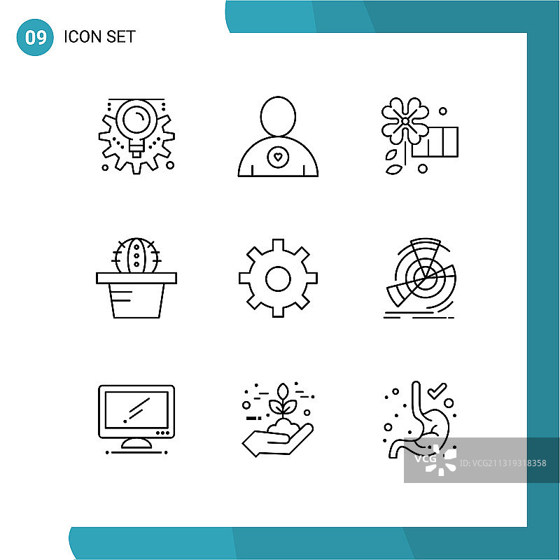 现代轮廓图形图片素材