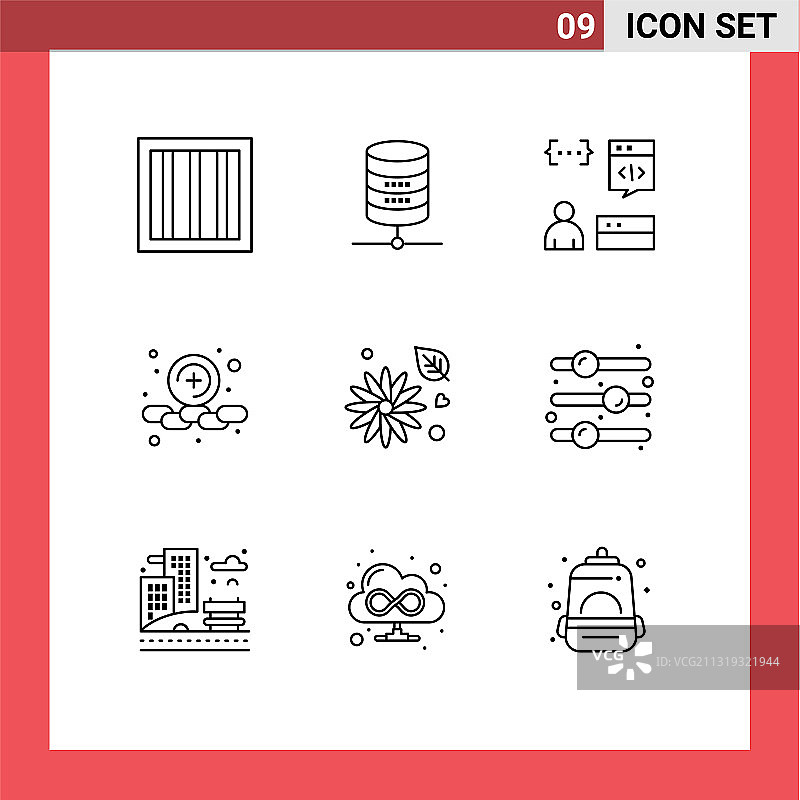 用户界面包9的基本概要图片素材