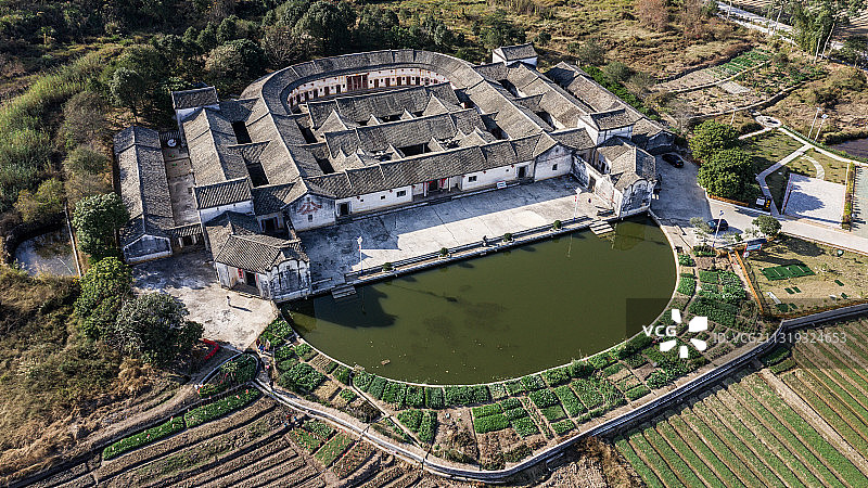 客家围龙屋图片素材