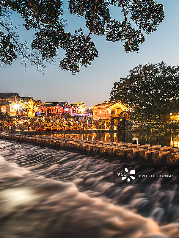 云水谣古镇的夜色图片素材