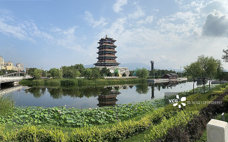 门城湖公园 北京图片素材