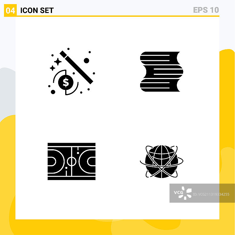 4 .用户界面立体字形包装现代符号图片素材