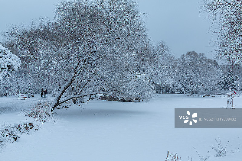 北陵公园雪景12018-9图片素材