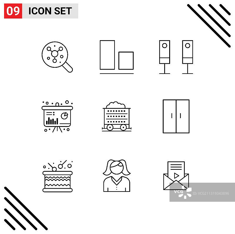 现代集9轮廓和符号等图片素材