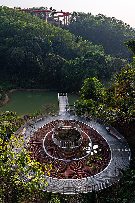 深圳大顶岭山林公园-探桥-虹桥图片素材