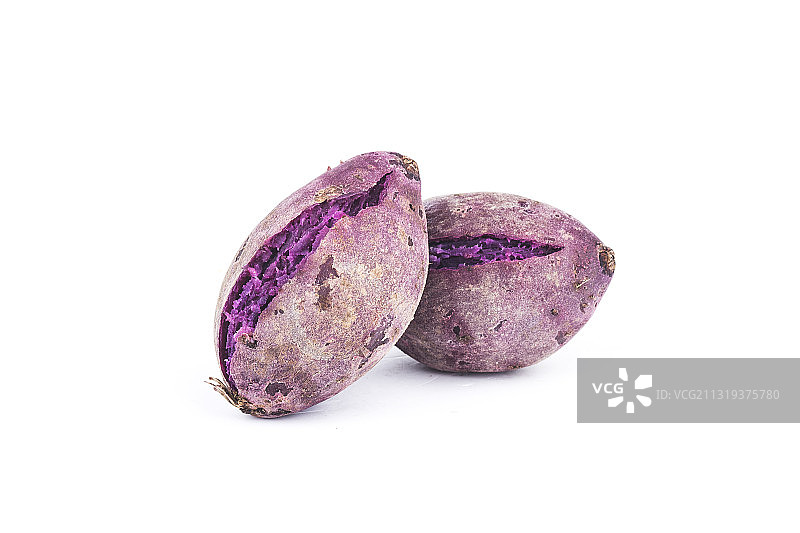 蒸熟的紫薯图片素材