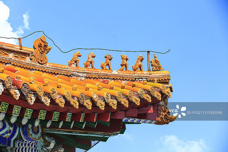 辽宁省抚顺市清永陵檐角神兽图片素材