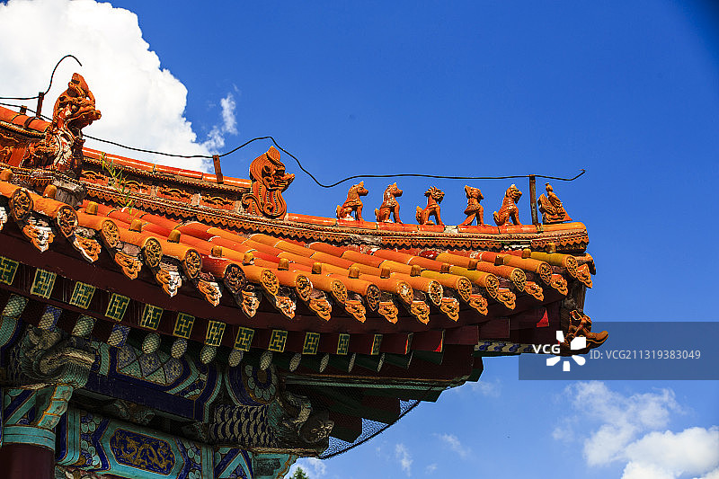 辽宁省抚顺市清永陵檐角神兽图片素材