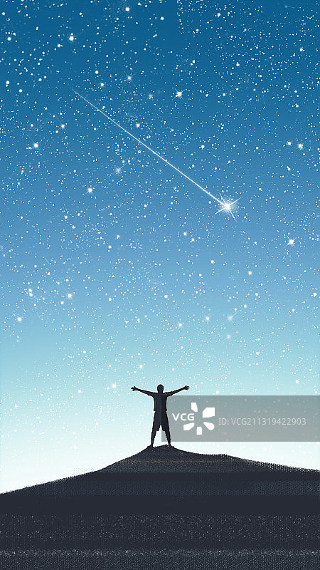 一个人的星空壁纸图片素材
