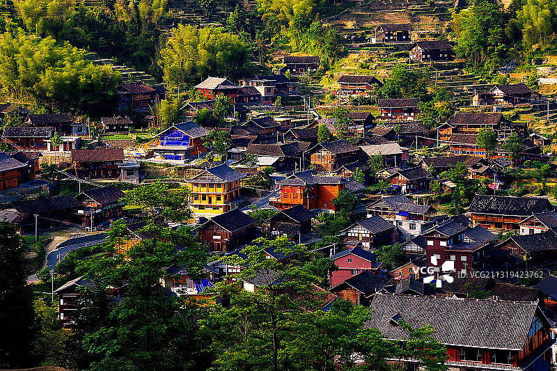 湖南省娄底市新化县水车镇正龙古村风光图片素材