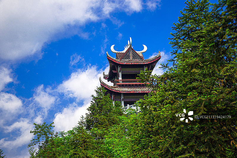 湖南省娄底市新化县水车镇紫鹊界风光图片素材