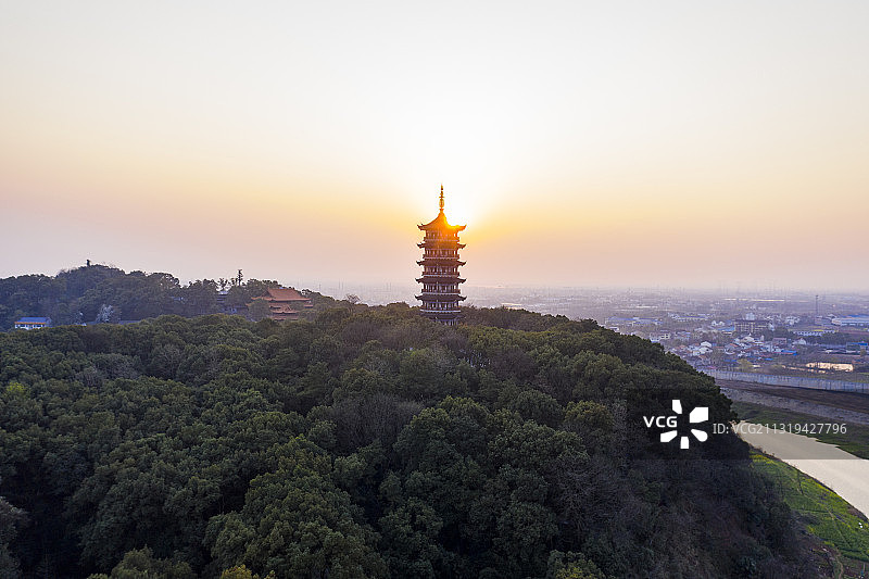 夕照德山图片素材