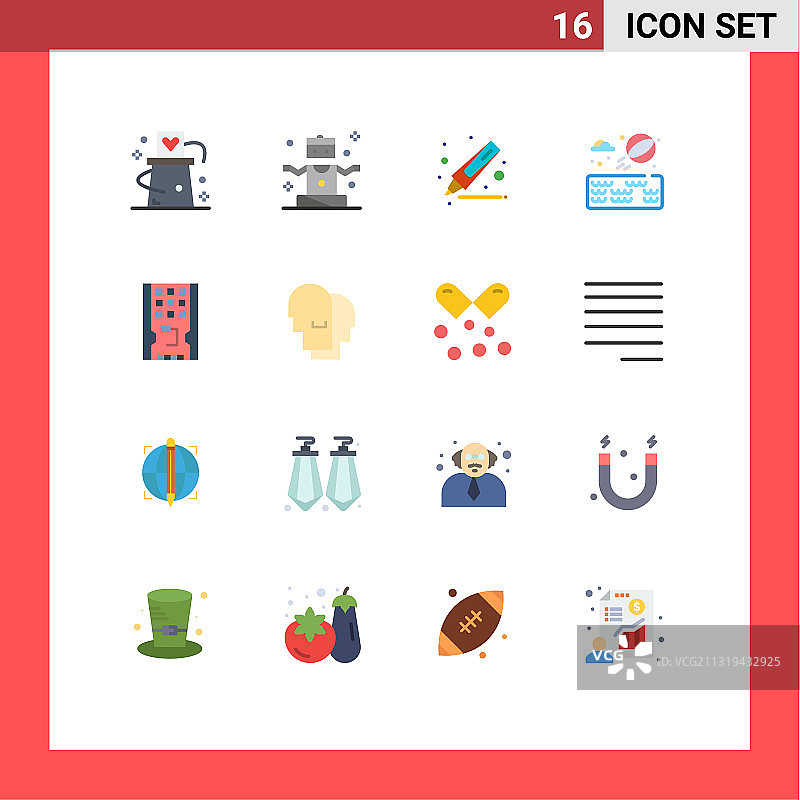 16组现代扁平风格五金配色图片素材