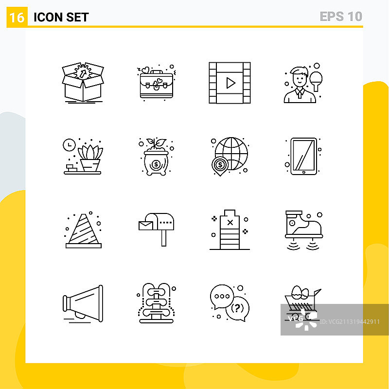 16适用于网络和移动的通用大纲图片素材