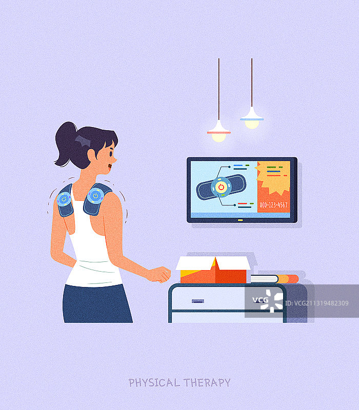 医疗设备，生活方式，疼痛，家庭，治疗，按摩器图片素材