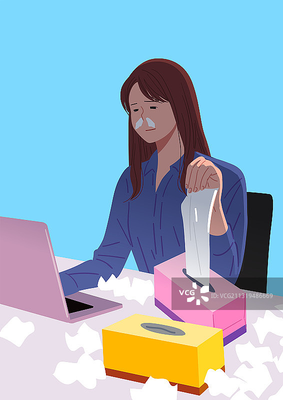 鼻窦炎，感冒，疾病，慢性病，组织图片素材