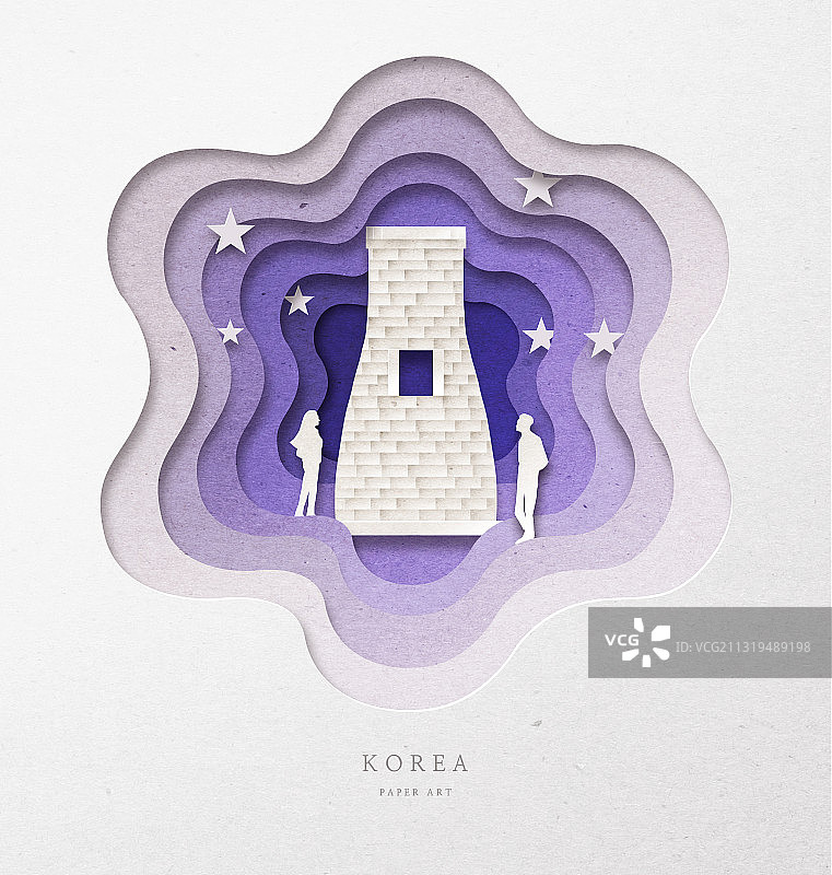 纸艺地标建筑瞻星台图片素材