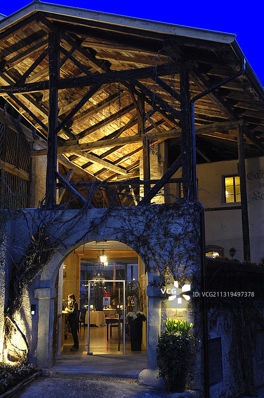 伦餐厅，提森斯，埃施山谷，南蒂罗尔，特伦蒂诺-上阿迪杰，意大利图片素材