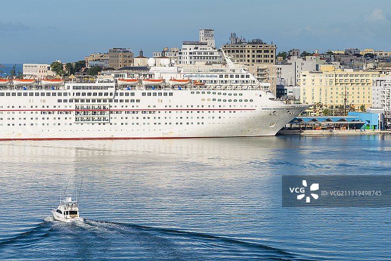 美国加勒比圣胡安游轮港口老城区图片素材