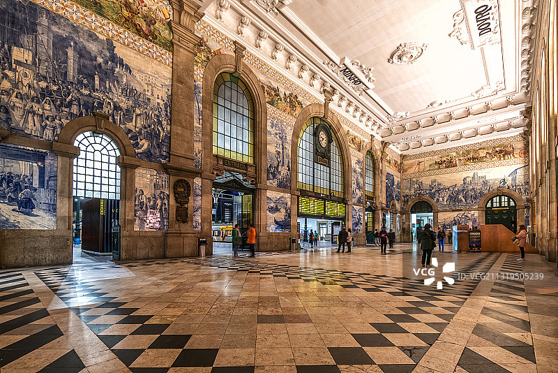 葡萄牙波尔图的圣本塔中央车站图片素材