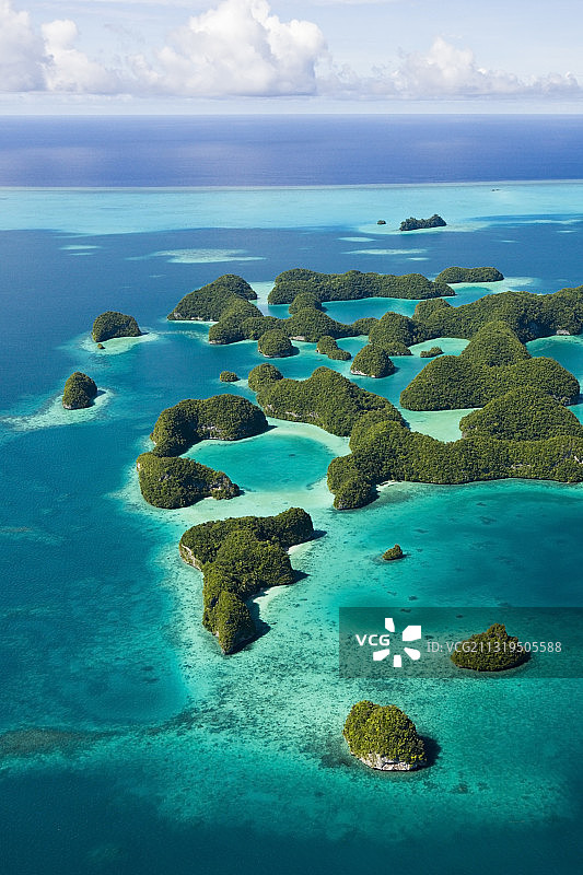 帕劳七十岛景观，太平洋，密克罗尼西亚图片素材
