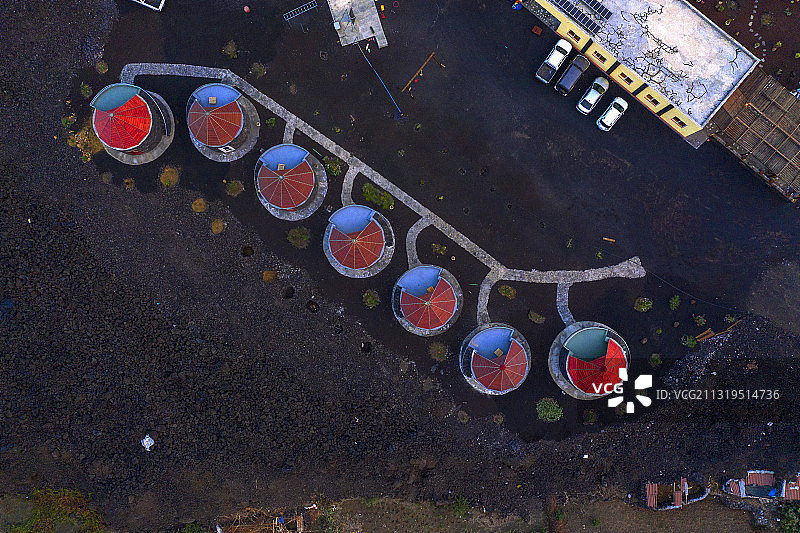 佛得角福戈岛马里萨之家火山航拍图片素材