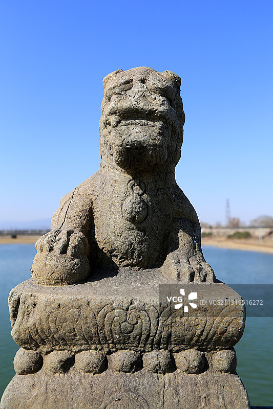 北京市丰台区卢沟桥卢沟桥石狮子图片素材