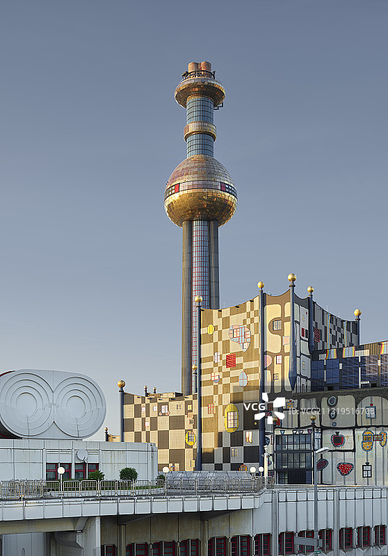 奥地利维也纳第九区施皮特劳区域供热系统图片素材