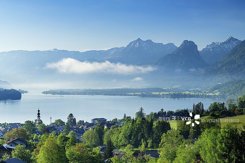 奥地利沃尔夫冈湖畔圣吉尔根图片素材