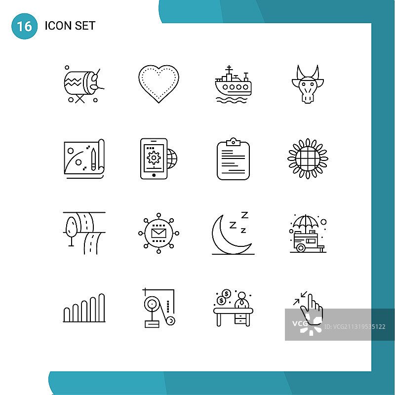 通用图标符号组16现代图片素材