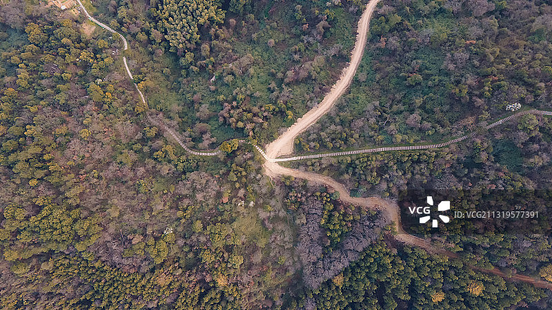 武汉江夏区八分山的路图片素材